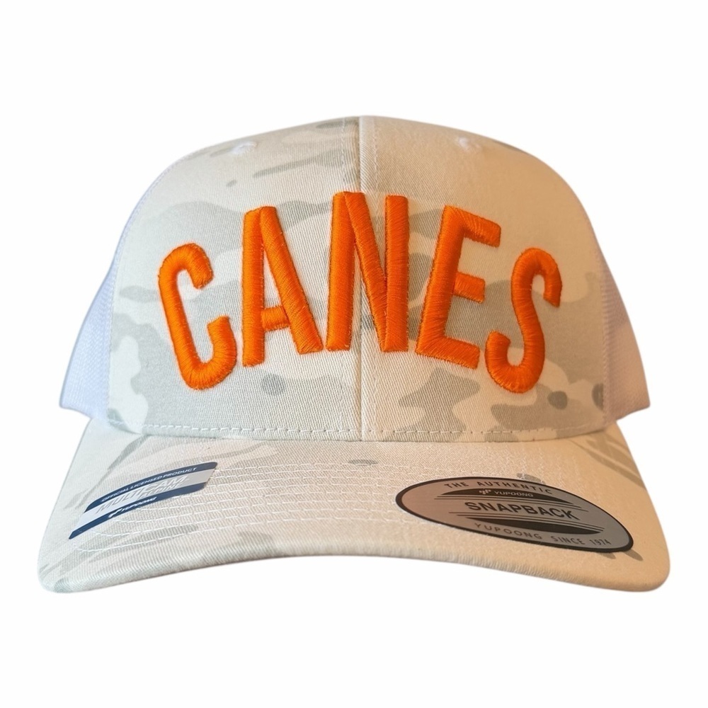 NCAA MIAMI “CANES” SNAPBACK TWILL TRUCKER CAP